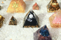 Product Description: Black Obsidian Pyramid with Bagua Symbol