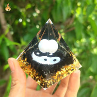 Obsidian Buddha Harmony Pyramid Amulet