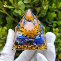 Sapphire Blue Crystal Pyramid Obelisk - 6cm