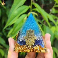 Sapphire Blue Crystal Pyramid Obelisk - 6cm