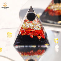 Obsidian Buddha Harmony Pyramid Amulet