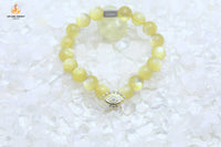 Glorious journey, Gold Lepidolite Crystal Feng Shui Bracelet