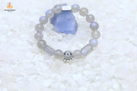 Gray Moonstone &amp; Silver Eye Bracelet｜Spiritual Awakening · Intuitive Shield · Inner Serenity