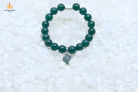 Green Aventurine &amp; Sterling Silver Cactus Bracelet｜Growth · Prosperity · Desert Spirit