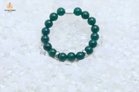 Green Aventurine &amp; Sterling Silver Disc Bracelet｜Inner Harmony · Vitality · Earth’s Renewal